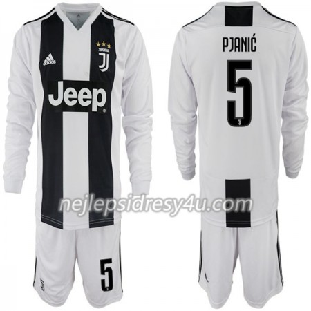 Fotbalový Dres Juventus Miralem Pjanic 5 Dětské Domácí 2018/19 Dlouhý Rukáv